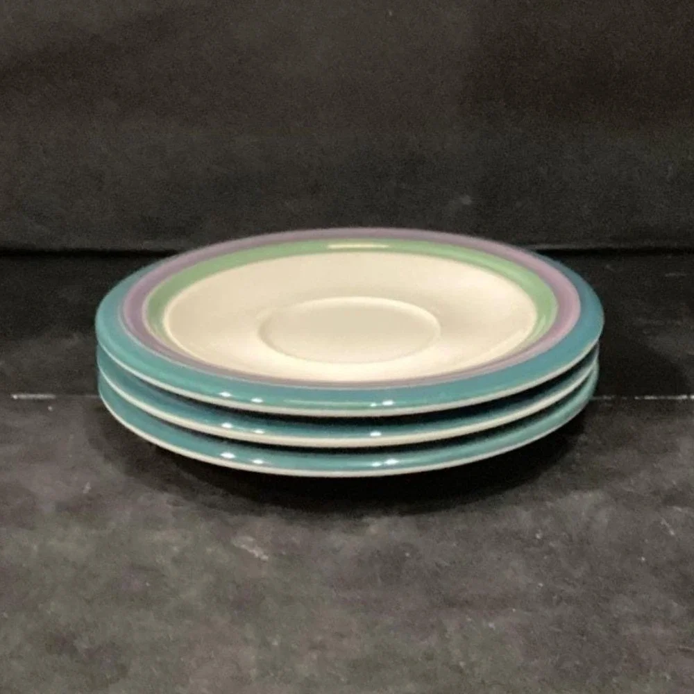 Pfaltzgraff‎ Mountain Shadow Teacup & Saucers, Set of 3, Vintage Tableware